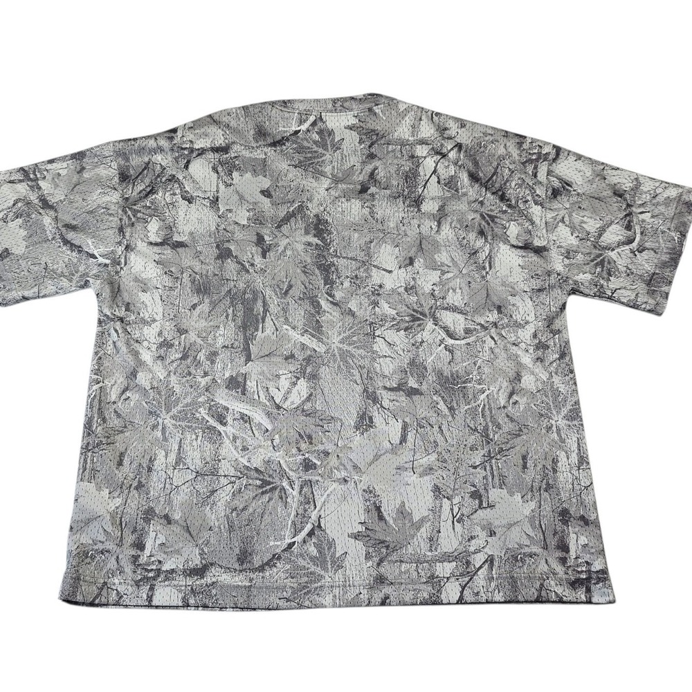 Hollister Mens Baggy Fit Mesh Football Jersey Grey Leaf Camo Number 19 Large - Picture 2 of 7